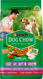 DOG CHOW LONGEVIDAD SIN COLORANTES - 24% Proteinas